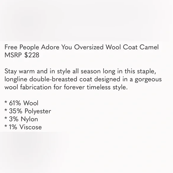 Free People Adore You Wool Coat - Picture 5 of 5
